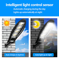 Outdoor Solar LED Wall Light, 3 Modes, PIR Motion Sensor