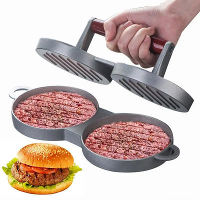 Aluminum Alloy Burger Press Set - Non-Stick Patty Maker for Beef & Barbecue