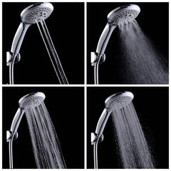 High Pressure Handheld Shower Head with 5 Settings & 5FT Hose