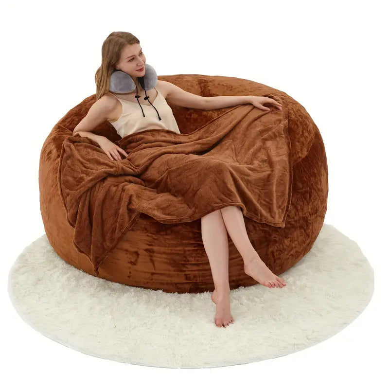 Giant bean bag chair 6 FT incluide filler and  3 gift U-shape Pillow, Blanket Pillow, 6FT Carpet).