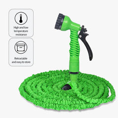 Expandable Garden Hose with Spray Nozzle, 25-100FT