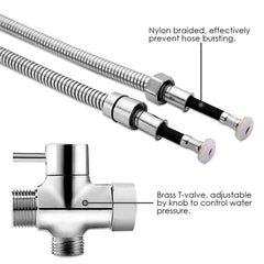 toilet Shattaf Adapter & Bidet Spray, Stainless Steel Handheld