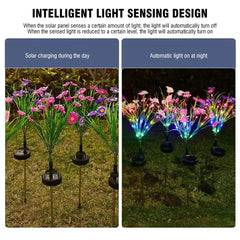 Solar LED Flower Stake Lights, Outdoor Yard Decor