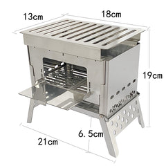 Outdoor Mini Wood Stove, BBQ & Camping Heating Stove