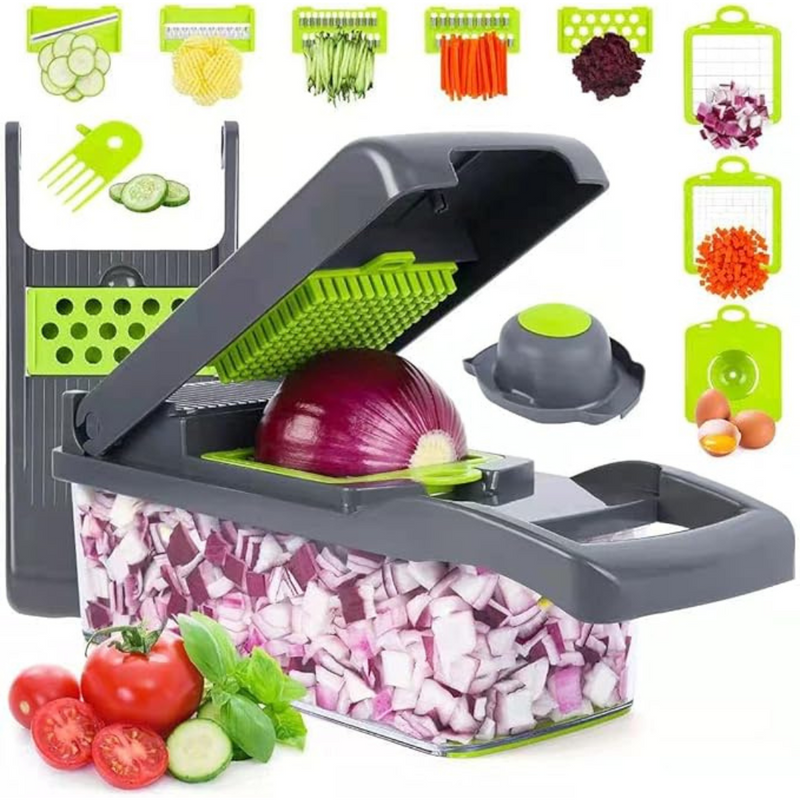 15-In-1 Vegetable & Fruit Chopper - Dicer, Slicer for Kitchen