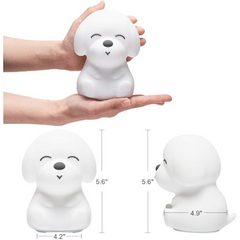 Touch Sensor LED Silicone Puppy Lamp Night