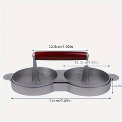 Aluminum Alloy Burger Press Set - Non-Stick Patty Maker for Beef & Barbecue