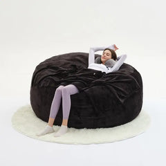 Giant 5FT Bean Bag Chair with Filler, U-Shape Pillow, Blanket Pillow, and 6FT Carpet