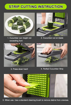 15-In-1 Vegetable & Fruit Chopper - Dicer, Slicer for Kitchen