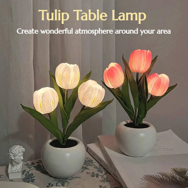 LED Tulip Flower Pot Lamp