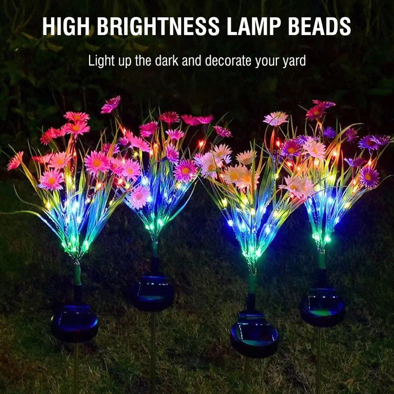 Solar LED Flower Stake Lights, Outdoor Yard Decor