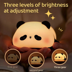 Cute LED Night Light, Silicone Sheep/Panda/Rabbit