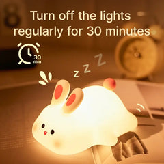 Cute LED Night Light, Silicone Sheep/Panda/Rabbit