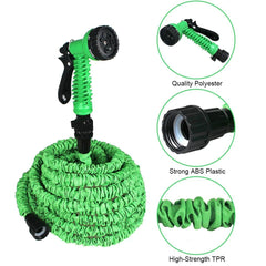 Expandable Garden Hose with Spray Nozzle, 25-100FT